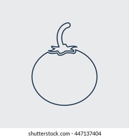 Tomato Vector Line Icon. Eps.-10.