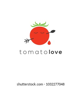 Tomato vector logo design 