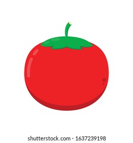 Tomato vector. Tomato on white background. Tomato logo design.