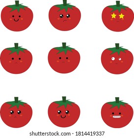 emoji rojo vector de tomate