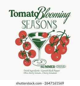 Tomato vegetable artwork for t shirt print. Blooming tomatoes art, Summer food graphic, Red tomato vintage t-shirt design, Tasty food for design, Positive vibes