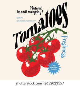 Tomato vegetable artwork for t shirt print, Red tomato vintage t-shirt, women's girls graphic tee. Tomato local farm. tomatoes art. typography text print design