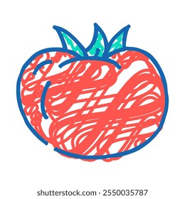 tomato vegetable doodle icon sketch vector. tomato vegetable sign. isolated symbol illustration