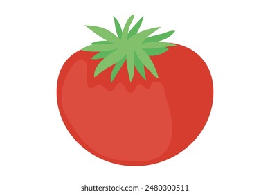 Tomato Vegetable Flat Sticker Design