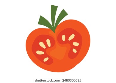Tomato Vegetable Flat Sticker Design
