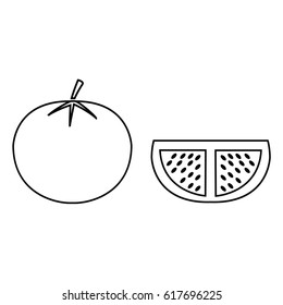 Tomato vegetable icon 