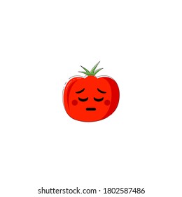 Tomato vegetable icon. vegetable expression icon. pattern material. Vector illustration.