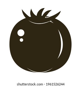 icono de huerta de tomate en segundo plano
