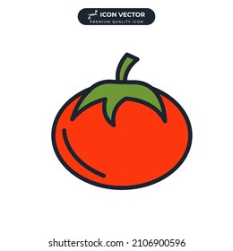 tomato vegetable icon symbol template for graphic and web design collection logo vector illustration