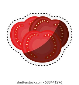tomato vegetable isolated icon