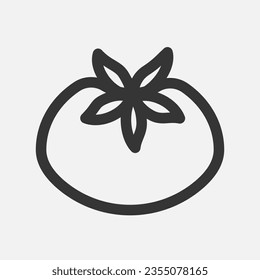 Tomato vegetable line icon. Outline berry. Vector illustration
