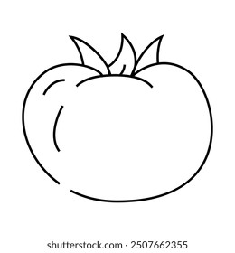 tomato vegetable line icon vector. tomato vegetable sign. isolated contour symbol black illustration