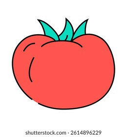 tomato vegetable line icon vector. tomato vegetable sign. isolated symbol illustration