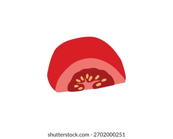 Tomato Vegetable Salad Slice Illustration