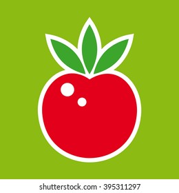 Tomato. Vegetables icon. Vector illustration.