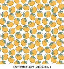 Vegetales de tomate sin fisuras. Antecedentes vegetarianos sanos de alimentos biológicos, productos ecológicos vegan orgánicos. Ilustración vectorial.