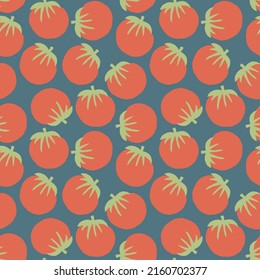 Vegetales de tomate sin fisuras. Antecedentes vegetarianos sanos de alimentos biológicos, productos ecológicos vegan orgánicos. Ilustración vectorial.