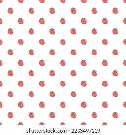 Vegetales de tomate sin fisuras. Antecedentes vegetarianos sanos de alimentos biológicos, productos ecológicos vegan orgánicos. Ilustración vectorial.
