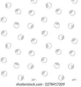 Tomato Vegetables seamless pattern. Vegetarian healthy bio food background, Vegan organic eco products. Vector illustration.