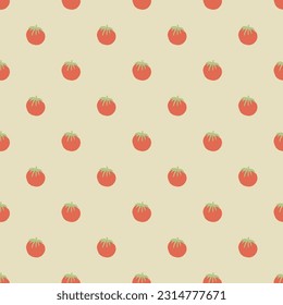 Vegetales de tomate sin fisuras. Antecedentes vegetarianos sanos de alimentos biológicos, productos ecológicos vegan orgánicos. Ilustración vectorial.