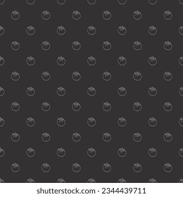 Tomato Vegetables seamless pattern. Vegetarian healthy bio food background, Vegan organic eco products. Vector illustration.