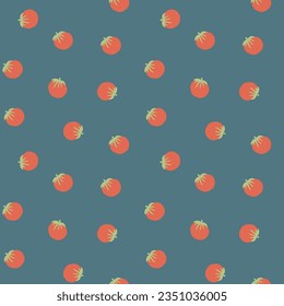 Vegetales de tomate sin fisuras. Antecedentes vegetarianos sanos de alimentos biológicos, productos ecológicos vegan orgánicos. Ilustración vectorial.