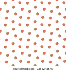 Tomato Vegetables seamless pattern. Vegetarian healthy bio food background, Vegan organic eco products. Vector illustration.