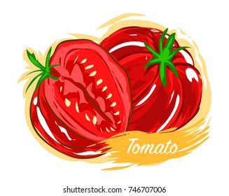 Tomato Vegetables Vector Illustration