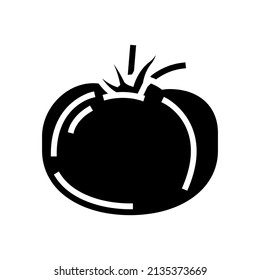 tomato vitamin vegetable glyph icon vector. tomato vitamin vegetable sign. isolated contour symbol black illustration
