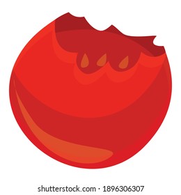 Tomato waste icon. Cartoon of tomato waste vector icon for web design isolated on white background