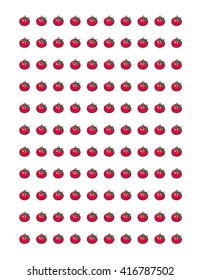 Tomatoe Set Minimalistic,Flat Design.Printable planner ,stickers for journaling,school office,scrapbook.Isolated.Vector eps 10 elements.