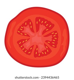tomatoe slice illustration vector isolated