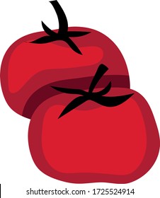 Tomates con tallos negros aislados en fondo blanco