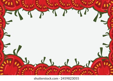 Tomaten-Rahmen. Tomatenraster