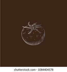 Tomatoes brown background.Vectors