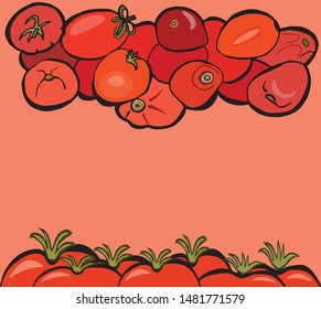 Tomatoes in cartoon format. For tomato growers and label makers