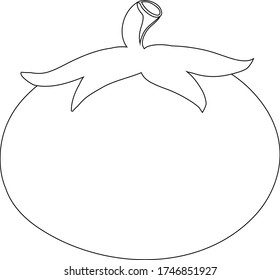 Tomatoes coloring page cartoon vector art and illustration