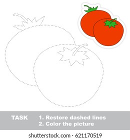 Tomatoes. Dot to dot educational game for kids.