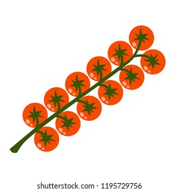 tomatoes flat design isolated on white background