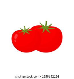 Tomatoes fresh vegetable icon. Healthy food tasty symbol. Tomato vector isolated on white.