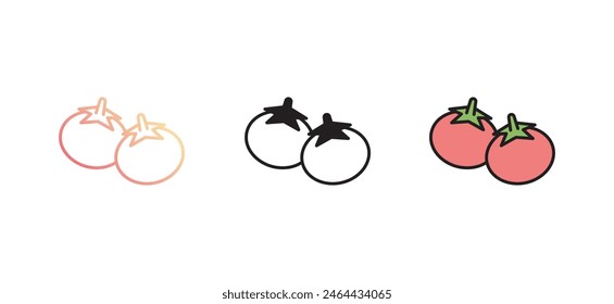 Tomatoes icon design with white background stock illustration