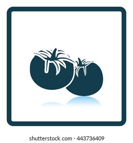 Tomatoes icon. Shadow reflection design. Vector illustration.