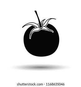 Tomatoes icon. White background with shadow design. Vector illustration.