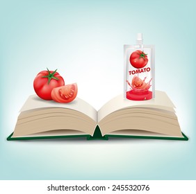 Tomatoes with juice.vector