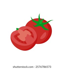 Tomatoes, Kitchen Vector Illustration Isolated