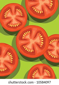 tomatoes on green