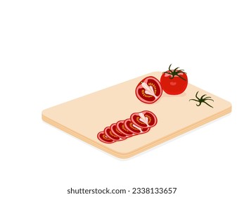 Tomatoes on a white background.