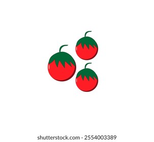 tomatoes on a white background