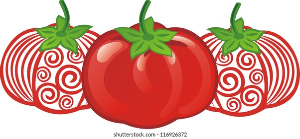 Tomatoes pattern vector illustration