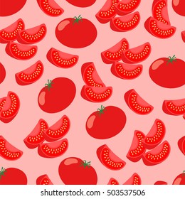 Tomatoes seamless pattern